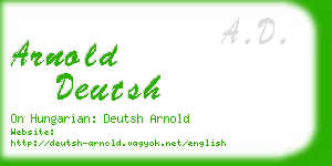 arnold deutsh business card